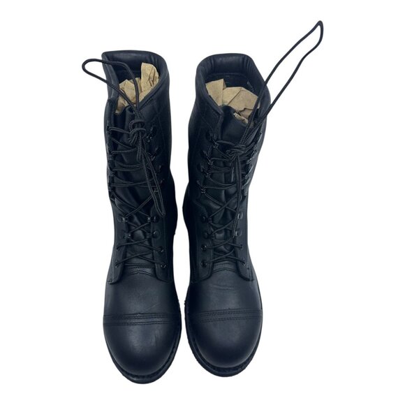Addison Shoe Company Military Combat Boot 9R Black‎ Steel Toe Leather USA 963006 Addison Shoe Company Military Combat Boot 9R Black Steel Toe  main image 3